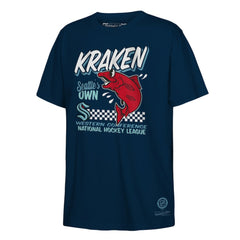 Seattle Kraken Mitchell & Ness Youth Concession Stand T-Shirt Deep Sea Blue