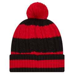 San Francisco 49ers New Era Women's Braided Cuffed Knit Hat with Pom Scarlet - NFL