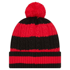 Kansas City Chiefs New Era Women's Braided Cuffed Knit Hat with Pom Red - NFL