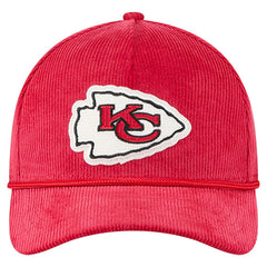 Kansas City Chiefs New Era Cord Corduroy 9FORTY A-Frame Adjustable Hat Red - NFL