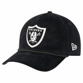 Las Vegas Raiders New Era Cord Corduroy 9FORTY A-Frame Adjustable Hat Black - NFL