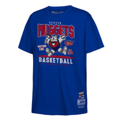 Mitchell & Ness - Denver Nuggets Youth Retro Mascot Script T-Shirt - Royal