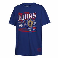 Mitchell & Ness - Sacramento Kings Youth Retro Mascot Script T-Shirt - Royal