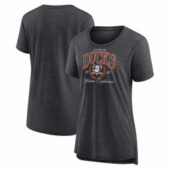 Anaheim Ducks - Women's Reign Supreme Tri-Blend T-Shirt Gray