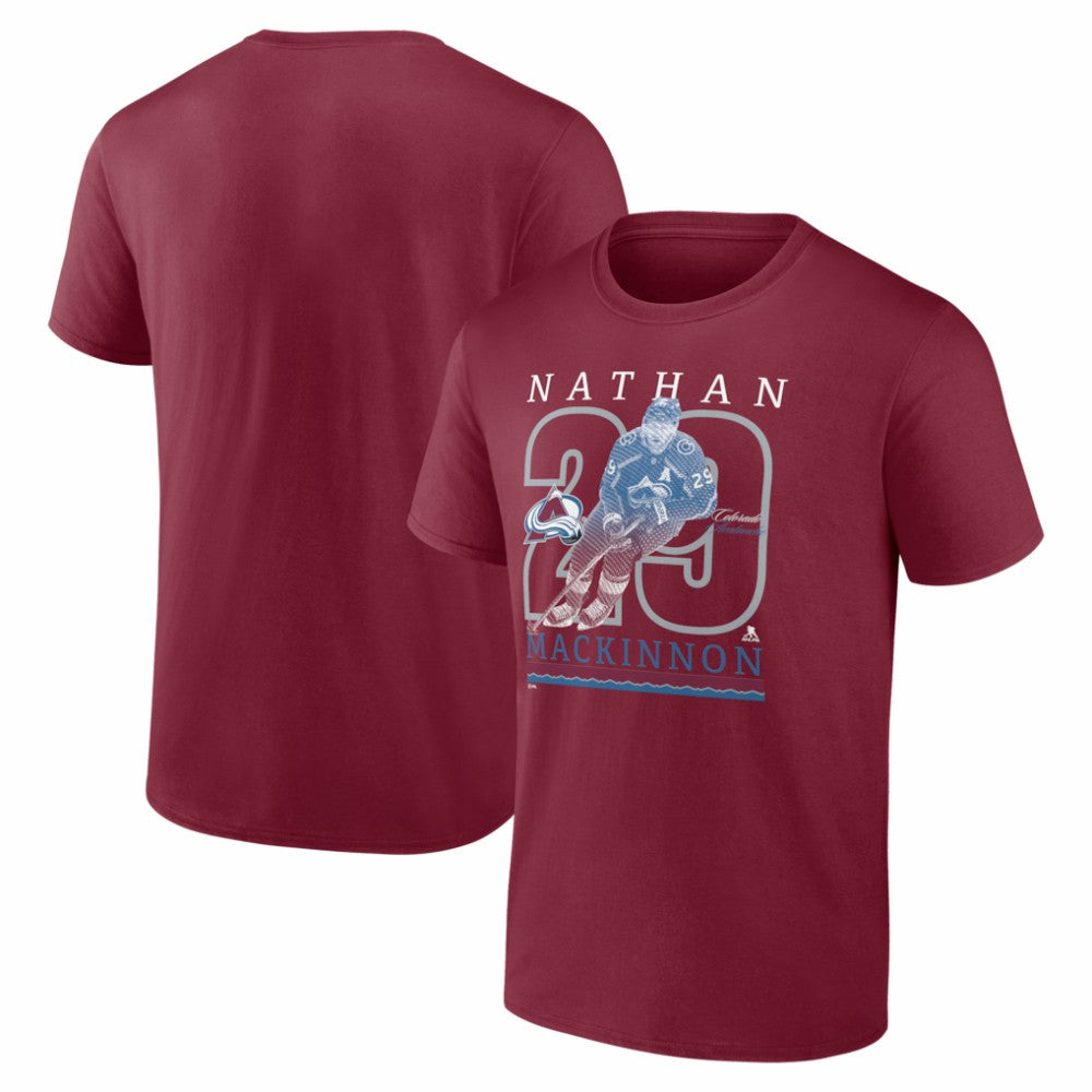 Nathan MacKinnon Colorado Avalanche - Player Show T-Shirt Burgundy
