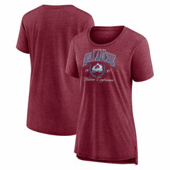 Colorado Avalanche - Women's Reign Supreme Tri-Blend T-Shirt Burgundy