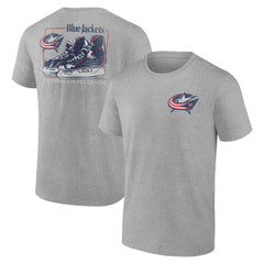 Columbus Blue Jackets - Glory Skates T-Shirt Heather Gray
