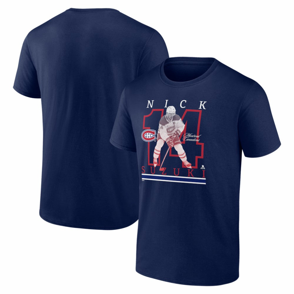 Nick Suzuki Montreal Canadiens - Player Show T-Shirt Navy