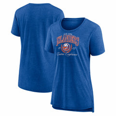 New York Islanders - Women's Reign Supreme Tri-Blend T-Shirt Royal