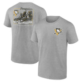 Pittsburgh Penguins Glory Skates T-Shirt Heather Gray