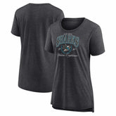 San Jose Sharks - Women's Reign Supreme Tri-Blend T-Shirt Gray