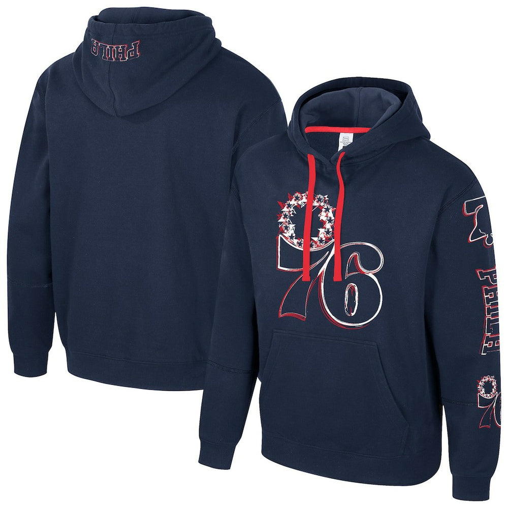 NBA - Philadelphia 76ers Stadium Essentials Unisex Elementized Pullover Hoodie - Navy