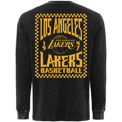 NBA - Los Angeles Lakers Sportiqe Men's Bono Long Sleeve T-Shirt - Black
