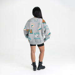 Miami Dolphins Gameday Couture Women's Always On Repeat Fleece Sweatshirt Heather Gray - NFL