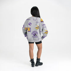 Minnesota Vikings Gameday Couture Women's Always On Repeat Fleece Sweatshirt Heather Gray - NFL