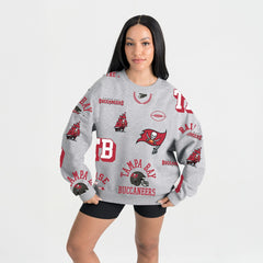Tampa Bay Buccaneers Gameday Couture Women's Always On Repeat Fleece Sweatshirt Heather Gray - NFL