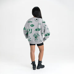 New York Jets Gameday Couture Women's Always On Repeat Fleece Sweatshirt Heather Gray - NFL
