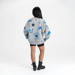 Detroit Lions Gameday Couture Women's Always On Repeat Fleece Sweatshirt Heather Gray - NFL