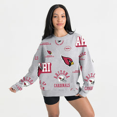 Arizona Cardinals Gameday Couture Women's Always On Repeat Fleece Sweatshirt Heather Gray - NFL