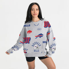Buffalo Bills Gameday Couture Women's Always On Repeat Fleece Sweatshirt Heather Gray - NFL