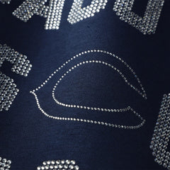 Chicago Bears Gameday Couture Women's Oversized Hype Era Rhinestone Text Sweatshirt Navy - NFL