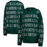 Green Bay Packers Gameday Couture Women's Oversized Hype Era Rhinestone Text Sweatshirt Green - NFL
