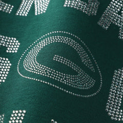 Green Bay Packers Gameday Couture Women's Oversized Hype Era Rhinestone Text Sweatshirt Green - NFL