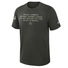 Dallas Cowboys 2025 Salute to Service Sideline Slub Dri-FIT T-Shirt Forest Green - Nike