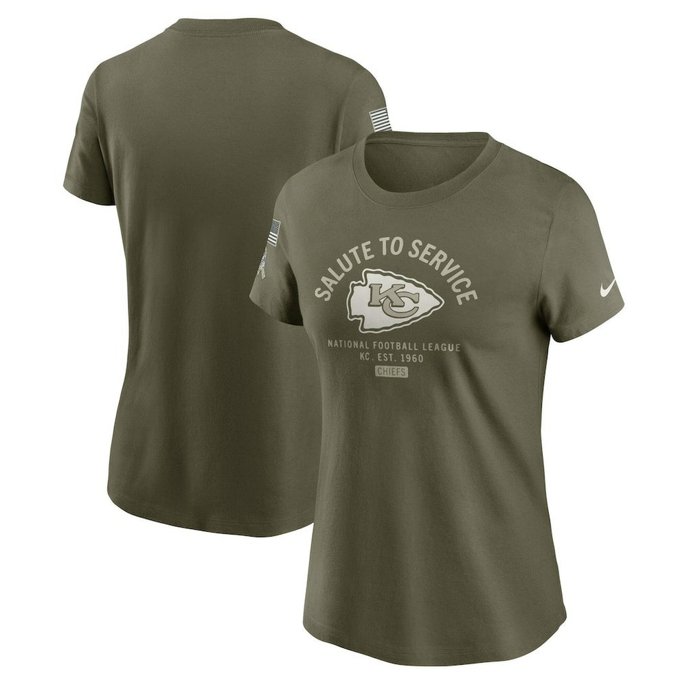 Kansas City Chiefs Women's 2025 Salute to Service Sideline T-Shirt Olive - Nike