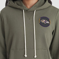 Baltimore Ravens Women's 2025 Salute to Service Sideline Standard Issue Dri-FIT Hoodie Olive - Nike