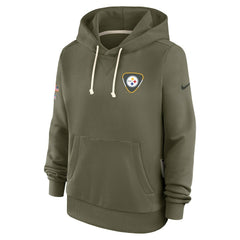 Pittsburgh Steelers Women's 2025 Salute to Service Sideline Standard Issue Dri-FIT Hoodie Olive - Nike