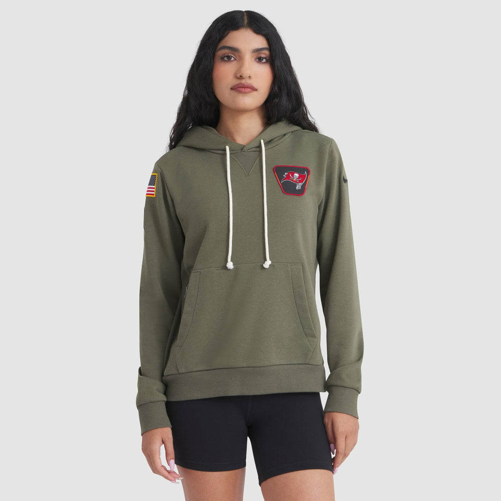 Tampa Bay Buccaneers Women's 2025 Salute to Service Sideline Standard Issue Dri-FIT Hoodie Olive - Nike