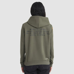 Minnesota Vikings Women's 2025 Salute to Service Sideline Standard Issue Dri-FIT Hoodie Olive - Nike