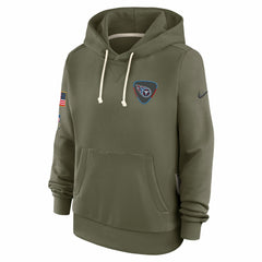 Tennessee Titans Women's 2025 Salute to Service Sideline Standard Issue Dri-FIT Hoodie Olive - Nike