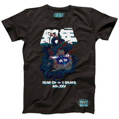 NBA - Charlotte Hornets NBALab x Hyperfly Unisex Year of the Snake Lunar New Year Collection T-Shirt - Heather Black