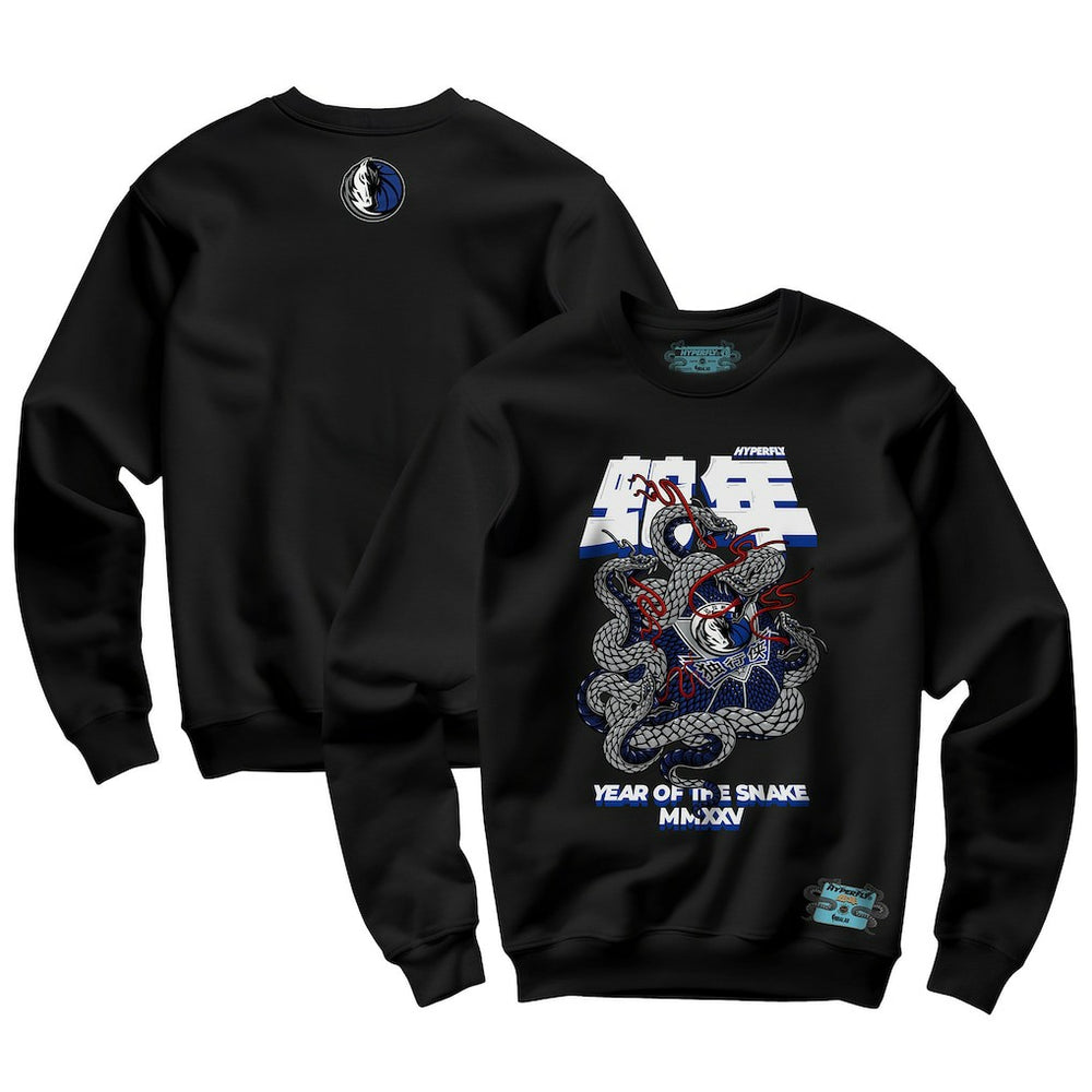NBA - Dallas Mavericks NBALab x Hyperfly Unisex Year of the Snake Lunar New Year Collection Sweatshirt - Black