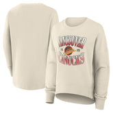Vancouver Canucks - Fanatics Women's Oversized Vintage Slice Pullover Sweatshirt Cream