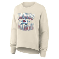 Colorado Avalanche - Fanatics Women's Oversized Slice Pullover Sweatshirt Cream
