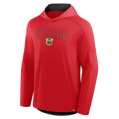 Chicago Blackhawks Fanatics Penalty Shot Long Sleeve Hoodie T-Shirt Red