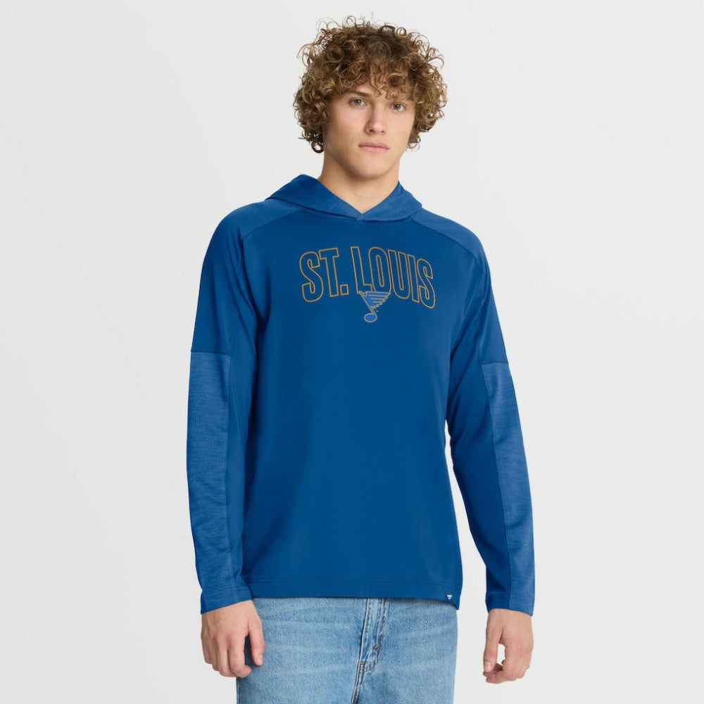 St. Louis Blues - Fanatics Penalty Shot Long Sleeve Hoodie T-Shirt Blue