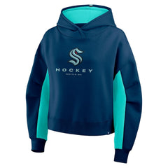 Seattle Kraken Fanatics Women's Back Check Boxy Hoodie Navy