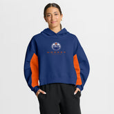 Edmonton Oilers - Fanatics Women's Back Check Boxy Hoodie Royal