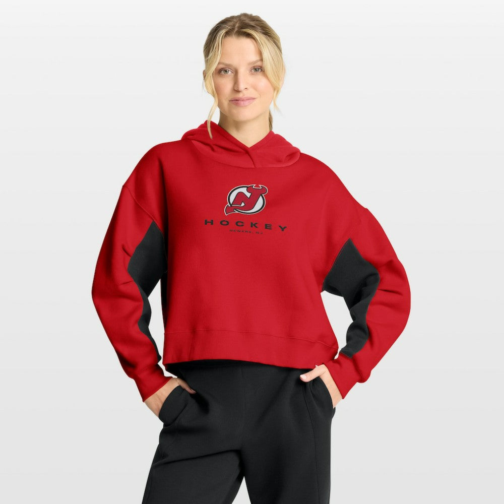 New Jersey Devils - Fanatics Women's Back Check Boxy Hoodie Red