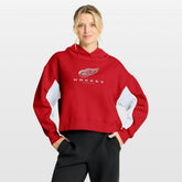 Detroit Red Wings - Fanatics Women's Back Check Boxy Hoodie Red