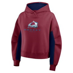 Colorado Avalanche - Fanatics Women's Back Check Boxy Hoodie Burgundy