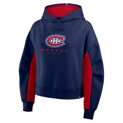 Montreal Canadiens - Fanatics Women's Back Check Boxy Hoodie Navy