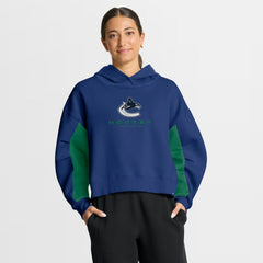 Vancouver Canucks - Fanatics Women's Back Check Boxy Hoodie Blue
