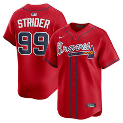 Spencer Strider Atlanta Braves Nike Alternate Limited Player Jersey Lifestyle