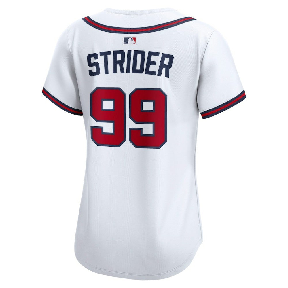 Spencer Strider Atlanta Braves Nike Women's Home Limited Player Jersey - White | MLB Jerseys