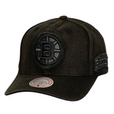 Boston Bruins Mitchell & Ness Downtown Snow Wash Pro-Crown Adjustable Hat Black